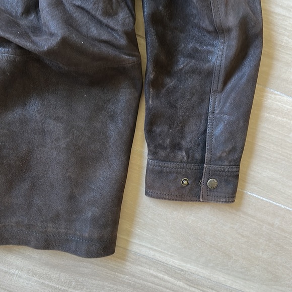 Orvis Leather Shell Zip Up Jacket - Picture 3 of 3